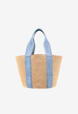 Chloé Woody Basket Tote Bag Beige CHC23AS380L1844J_Ashes Blue_70332467