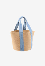Chloé Woody Basket Tote Bag Beige CHC23AS380L1844J_Ashes Blue_70332467