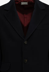 Brunello Cucinelli Single-Breasted Wool Buttoned Coat Blue MV4679039CJC20_21b11aa7-a671-49f2-a03d-a142f984f4a0