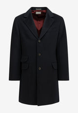 Brunello Cucinelli Single-Breasted Wool Buttoned Coat Blue MV4679039CJC20_21b11aa7-a671-49f2-a03d-a142f984f4a0