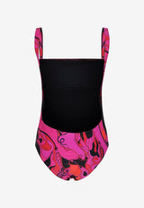 Orchidee Print One-Piece Swimsuit