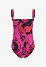 Orchidee Print One-Piece Swimsuit