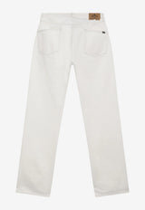 Prada Straight-Leg Washed Jeans White GEP452OOO1954/T_PRADA-F01CD