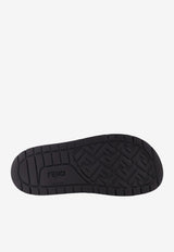 Fendi FF Jacquard Leather Sandals Black 7X1674AF5TF1OOG_NERONERGRIGIO NERO_70026631