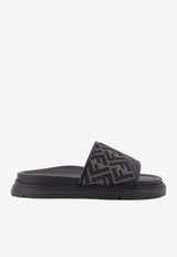 Fendi FF Jacquard Leather Sandals Black 7X1674AF5TF1OOG_NERONERGRIGIO NERO_70026631