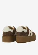 Hogan Cool Suede Flatform Sneakers Brown HXW6980FB60-UL6-0MB1