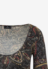 Paisley Print Fitted Top