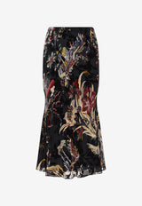 Printed Midi Skirt