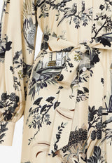 Printed Maxi Shirt Dress