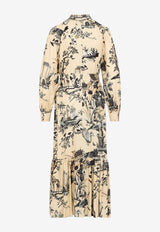 Printed Maxi Shirt Dress