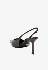 Prada 75 Leather Slingback Pumps Brown 1I673O075055/T_PRADA-F0038
