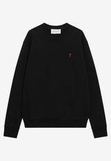 AMI PARIS Ami De Coeur Sweatshirt Black BFUSW035U730/T_AMI-001