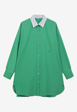 Loewe Poplin Shirt Dress Green S359Y09XKZCO/T_LOEW-4100