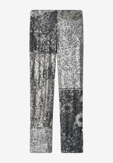 Maison Margiela Floral Patchwork Sequin Pants Gray S29KA0402MTJ045/S_MARGI-961