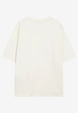 AMI PARIS Ami De Coeur Oversized T-shirt Ivory UTS357726/T_AMI-185