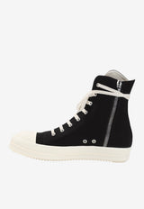 Chunky High-Top Canvas Sneakers