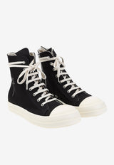 Chunky High-Top Canvas Sneakers