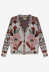 Farm Rio Ainika Embroidered Knit Cardigan Multicolor 35615325233_AINIKARUSTICFLOWERSWINTERWHITE_70332811