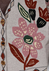 Farm Rio Ainika Embroidered Knit Cardigan Multicolor 35615325233_AINIKARUSTICFLOWERSWINTERWHITE_70332811