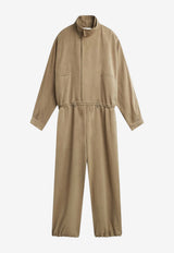 The Frankie Shop Marvin High-Neck Jumpsuit Brown JLFS22103200CAMEL_BROWN_70333815