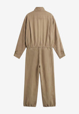 The Frankie Shop Marvin High-Neck Jumpsuit Brown JLFS22103200CAMEL_BROWN_70333815