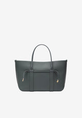 Loro Piana Large Ghiera Grained Leather Tote Bag Gray FAO7463LE/T_LORO-706S