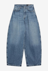 Jacquemus High-Waist Curved-Leg Jeans Blue PAW00609AD00038/T_JACQM-33C