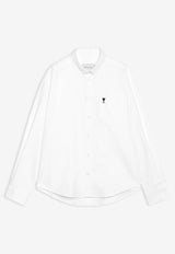 AMI PARIS Classic Ami De Coeur Shirt White HSH822CO0031/T_AMI-168