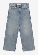 Golden Goose DB Washed-Effect Straight Jeans Blue GMP02513P002607/T_GOLDE-50100