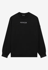 Moncler Logo Crewneck Sweatshirt Black 8G0001489AZY/T_MONCL-999