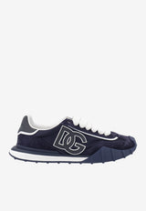 Dolce & Gabbana DG Athletic Nylon and Suede Sneakers Blue CS2384A08648D600_Blubianco_70014287