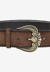 Paisley Suede Belt