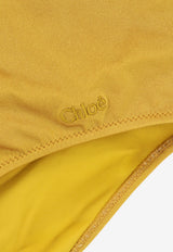 Chloé Knotted One-Piece Swimsuit Yellow CH26UMB27989728_Safarigold_70331956