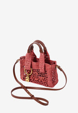 Chloé Mini Summer Banana Raffia Top Handle Bag Red CH26AP286P08646_Gingerred_70332777