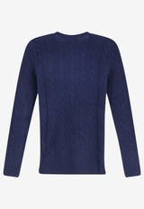 Polo Ralph Lauren Cable Knit V-neck Sweater Blue 211971866003_HUNTERNAVY_70027158