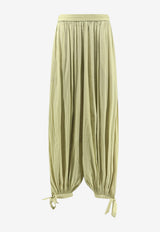 Chloé Pleated Straight-Leg Pants Green CH26APA66007390_Haygreen_70332631