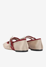 Jimmy Choo Loli Mary-Jane Satin Ballet Flats Cream LOLI BALLERINABPZMACARON/RUBY RED_1eaae8ea-663f-4b8f-b8bb-c1b3fe486d1d