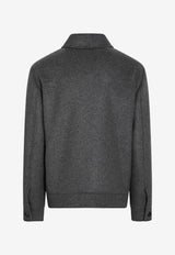 Valentino Wool Blend Overshirt Gray 9V3CJL40BJN/T_VALE-J73