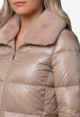 Herno Faux Fur Collar Padded Jacket Beige PI002140D-12017Z-1985
