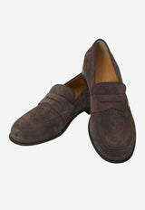 Tod's Raised Logo Suede Loafers Brown XXW19M0KK70-RE0-S808