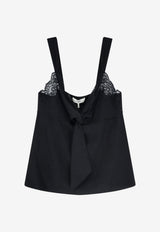 Chloé Lace-Trimmed Sleeveless Top Black CH26UHT77005001_BLACK_70333356