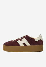 Hogan Cool Suede Low-Top Sneakers Bordeaux HXW6980FB60-UL60-UUJ