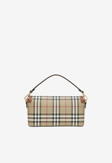 Burberry Small Note Coated Check Top Handle Bag Beige 8109787155142/T_BURBE-A9534