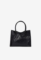 Mini Le City Crinkled Leather Tote Bag