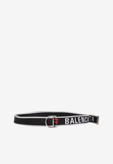 Woven D-Ring Belt with Logo