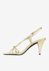 Valentina 80 Laminated Leather Sandals