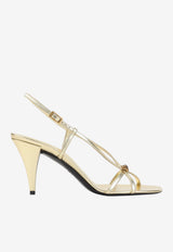 Valentina 80 Laminated Leather Sandals