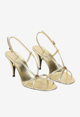 Valentina 80 Laminated Leather Sandals