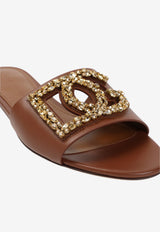 Bianca Embellished DG Logo Flat Sandals