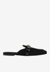 DG Logo Suede Flat Mules